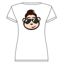 Load image into Gallery viewer, Joe Monkey Women's V-Neck T-Shirt - White