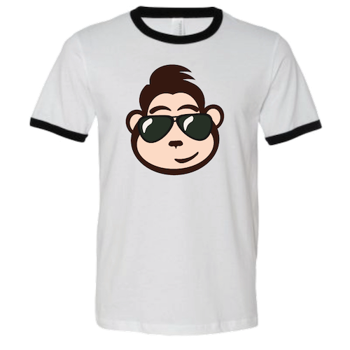 Joe Monkey Brandmark Men's Ringer T-Shirt