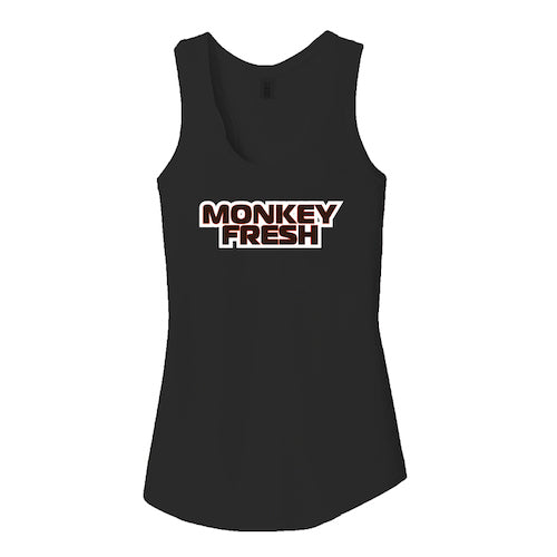 Monkey Fresh Racerback Women's Tank Top - Black